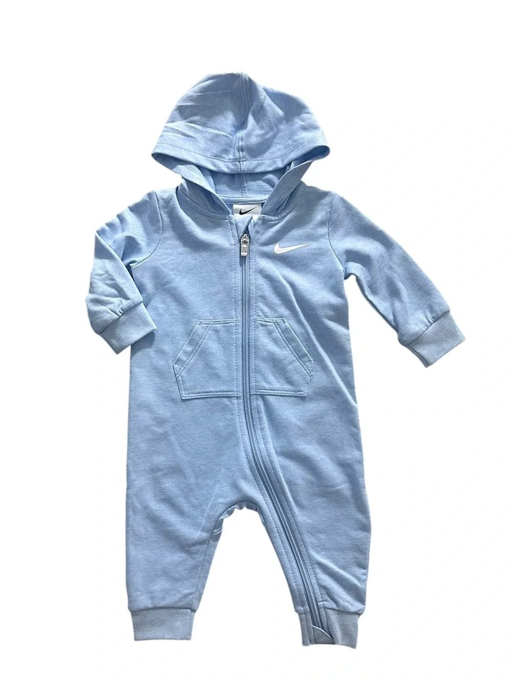 Nike Blue Full Zip Hooded Coverall Boys Size 6 Months NWT